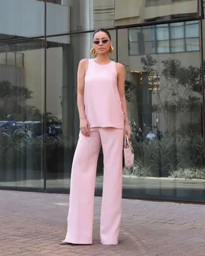 CONJUNTO TUNICA E CALÇA EM VISCOSE SENSORIALE
