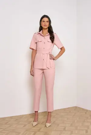 CONJUNTO CAMISA E CALÇA EM VISCOSE SENSORIALE