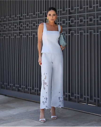 CONJUNTO REGATA E CALÇA EM VISCOSE TERMALES