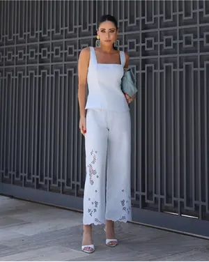 CONJUNTO REGATA E CALÇA EM VISCOSE TERMALES