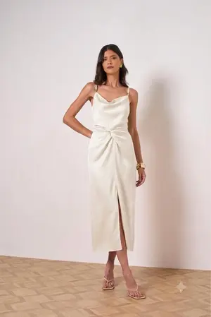 CONJUNTO REGARA E SAIA MIDI EM CREPE PATOU