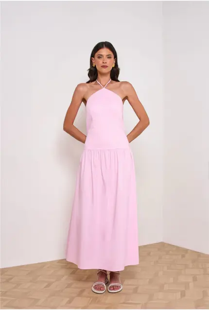 VESTIDO MIDI EM TRICOLINE ACAPULCO