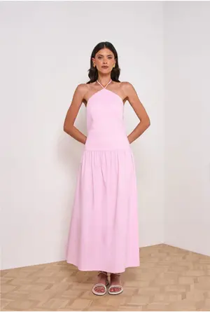 VESTIDO MIDI EM TRICOLINE ACAPULCO