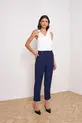 CALÇA RETA COM BOLSO EM TENCEL VIENA