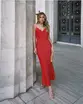 VESTIDO DECOTE DEGAGE CREPE PATOU