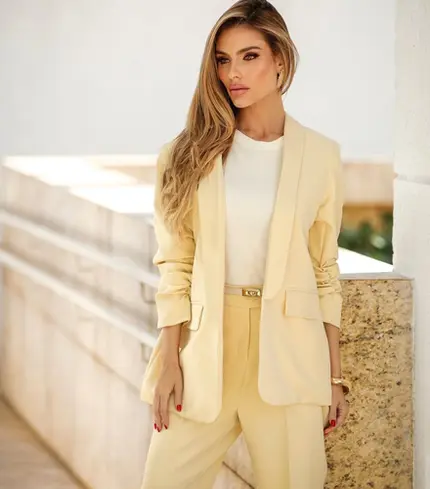 BLAZER ALFAIATARIA COM ELASTICO NA MANGA