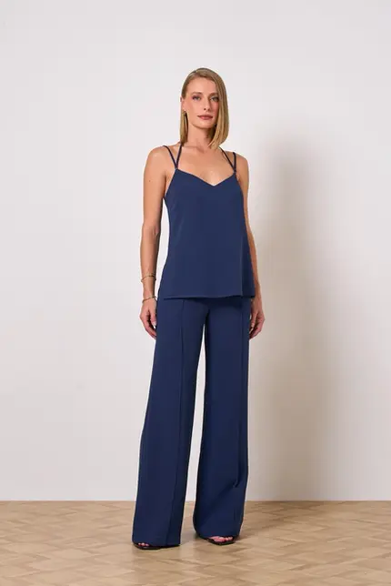 CONJUNTO BLUSA E CALÇA EM ALFAIATARIA CELINE