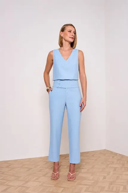 CONJUNTO REGATA E CALÇA EM VISCOSE SENSORIALE