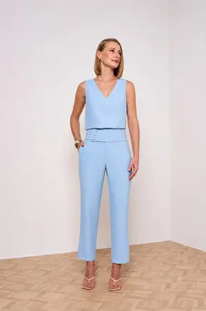 CONJUNTO REGATA E CALÇA EM VISCOSE SENSORIALE