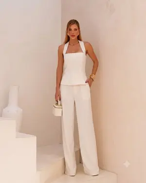 CONJUNTO BLUSA E CALÇA EM VISCOSE SENSORIALE