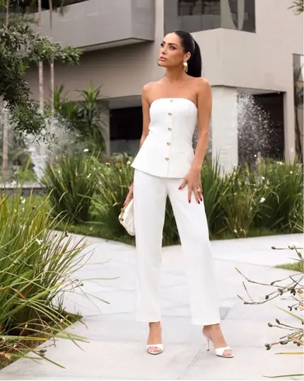 CONJUNTO BLUSA E CALÇA EM VISCOSE SENSORIALE