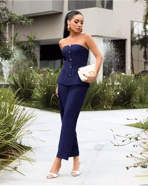 CONJUNTO BLUSA E CALÇA EM VISCOSE SENSORIALE