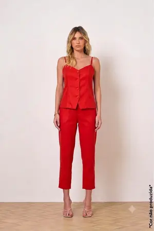 CONJUNTO BLUSA E CALÇA EM TENCEL VIENA