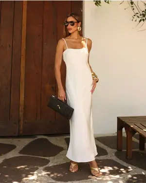 VESTIDO MIDI EM CREPE ONASSIS