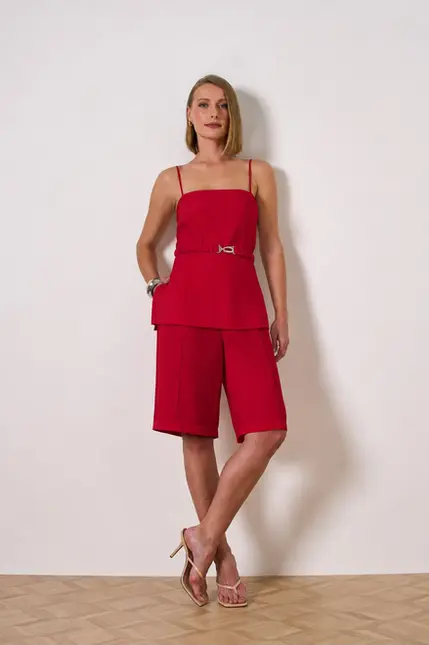 CONJUNTO TUNICA E BERMUDA EM TENCEL VIENA