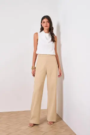 CALÇA PANTALONA EM ALFAIATARIA VALENCIA