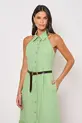 VESTIDO COM CINTO EM TRICOLINE ALABAMA