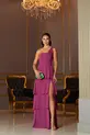 VESTIDO LONGO CREPE UM OMBRO SO SAIA C/CAMADAS