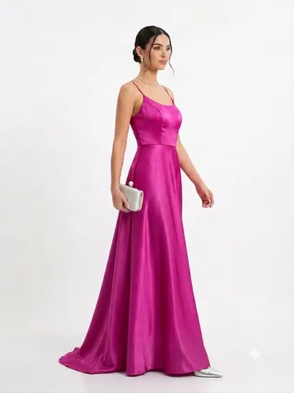 VESTIDO LONGO PRADA ALÇA FINA AMARRAÇÃO NAS COSTAS