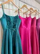 VESTIDO LONGO ZIBELINE AMARRAÇÃO NAS COSTAS C/ FENDA