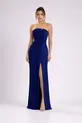 VESTIDO LONGO TOMARA QUE CAIA PRADA PLISSADO UM LADO C/ FENDA