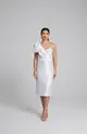 VESTIDO MIDI ZIBELINE UM OMBRO SÓ COM LAÇO