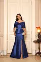 VESTIDO LONGO ZIBELINE TOMARA QUE CAIA COM CAPA REMOVIVEL