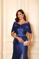 VESTIDO LONGO ZIBELINE TOMARA QUE CAIA COM CAPA REMOVIVEL