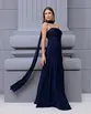 VESTIDO TOMARA QUE CAIA DRAPEADO C/ ECHARPE