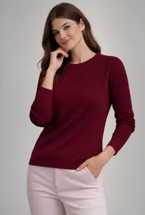 BLUSA TRICOT CANELADO GOLA SEMI ALTA