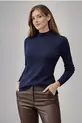 BLUSA EM TRICOT SLIM FIT COM GOLA INTEIRIÇA