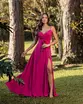 VESTIDO LONGO DE CREPE MUSSELINE COM ALÇA FINA MANGA REMOVÍVEL