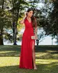 VESTIDO LONGO MALHA FLUID ALÇA GROSSA DRAPEADO NA CINTURA