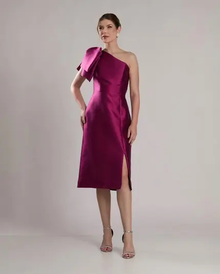 VESTIDO MIDI ZIBELINE UM OMBRO SÓ LAÇO