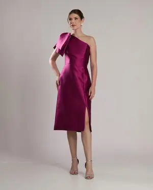 VESTIDO MIDI ZIBELINE UM OMBRO SÓ LAÇO