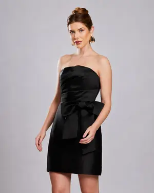 VESTIDO CURTO TOMARA QUE CAIA DRAPEADO