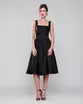 VESTIDO MIDI ZIBELINE DECOTE QUADRADO SAIA EVASE