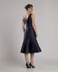 VESTIDO MIDI ZIBELINE DECOTE V SEREIA