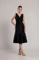 VESTIDO MIDI ZIBELINE DECOTE V SEREIA