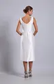 VESTIDO MIDI ZIBELINE DECOTE CORAÇÃO SAIA RETA