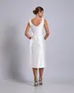 VESTIDO MIDI ZIBELINE DECOTE CORAÇÃO SAIA RETA