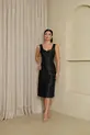 VESTIDO MIDI ZIBELINE DECOTE CORAÇÃO SAIA RETA