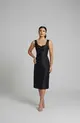 VESTIDO MIDI ZIBELINE DECOTE CORAÇÃO SAIA RETA