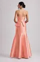 VESTIDO LONGO ZIBELINE PEPLUM BUSTO DRAPEADO