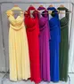 VESTIDO LONGO COM ALÇA FLOR ECHARPE CHIFFON