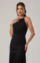 VESTIDO LONGO JUSTO FRENTE UNICA CHIFFON
