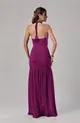 VESTIDO LONGO JUSTO FRENTE UNICA CHIFFON