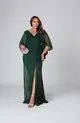 VESTIDO LONGO C/ MANGA TIE DYE LUREX