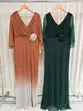 VESTIDO LONGO C/ MANGA TIE DYE LUREX
