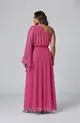 VESTIDO LONGO UMA MANGA CHIFFON BRILHO